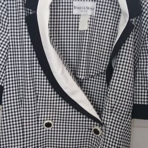 Danny & Nicole Black White Check Dress Size 8